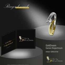 GoldDream Gold Ring Bicolor Zirkonia weiß Gr.58 333er Gelbgold GDR533T58