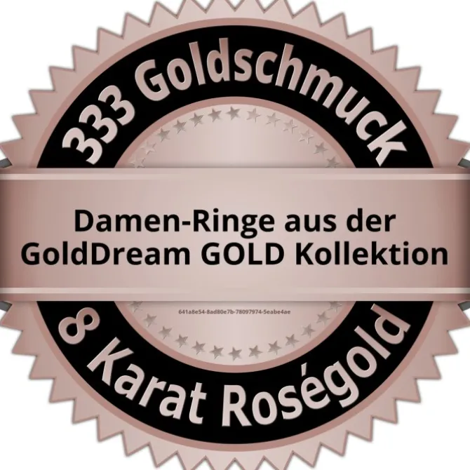 GoldDream Gold Ring Big Zirkonia weiß Gr.60 333er Rosegold GDR512E60