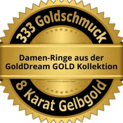 GoldDream Gold Ring Blatt Zirkonia weiß Gr.58 333er Gelbgold GDR506Y58