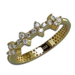 GoldDream Gold Ring Blümchen Gr.56 Zirkonia weiß 333er Gelbgold GDR547Y56