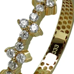 GoldDream Gold Ring Blümchen Gr.54 Zirkonia weiß 333er Gelbgold GDR547Y54