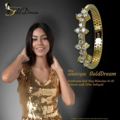 GoldDream Gold Ring Blümchen Gr.56 Zirkonia weiß 333er Gelbgold GDR547Y56