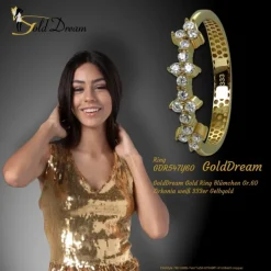 GoldDream Gold Ring Blümchen Gr.60 Zirkonia weiß 333er Gelbgold GDR547Y60