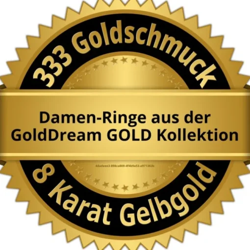 GoldDream Gold Ring Blümchen Gr.56 Zirkonia weiß 333er Gelbgold GDR547Y56