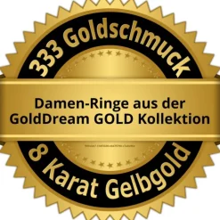 GoldDream Gold Ring Blümchen Gr.60 Zirkonia weiß 333er Gelbgold GDR547Y60