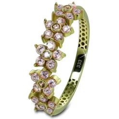 GoldDream Gold Ring Blumen Gr.54 Zirkonia rosa 333er Gelbgold GDR544Y54