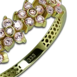 GoldDream Gold Ring Blumen Gr.58 Zirkonia rosa 333er Gelbgold GDR544Y58