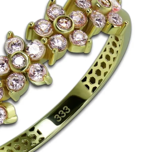 GoldDream Gold Ring Blumen Gr.54 Zirkonia rosa 333er Gelbgold GDR544Y54