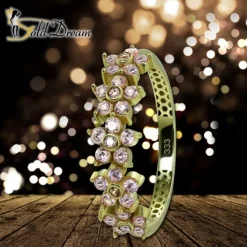 GoldDream Gold Ring Blumen Gr.58 Zirkonia rosa 333er Gelbgold GDR544Y58