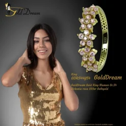 GoldDream Gold Ring Blumen Gr.54 Zirkonia rosa 333er Gelbgold GDR544Y54