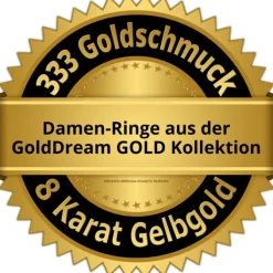 GoldDream Gold Ring Blumen Gr.54 Zirkonia rosa 333er Gelbgold GDR544Y54