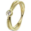 GoldDream Gold Ring Crossed Gr.54 Zirkonia weiß 333er Gelbgold GDR548Y54