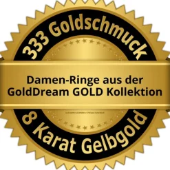 GoldDream Gold Ring Crossed Gr.60 Zirkonia weiß 333er Gelbgold GDR548Y60