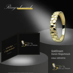GoldDream Gold Ring Dots Gr.58 Zirkonia weiß 333er Gelbgold GDR538Y58