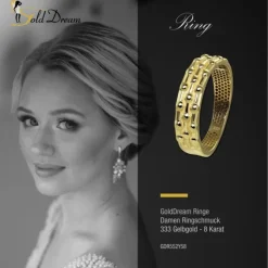 GoldDream Gold Ring Dots Gr.58 333er Gelbgold GDR552Y58