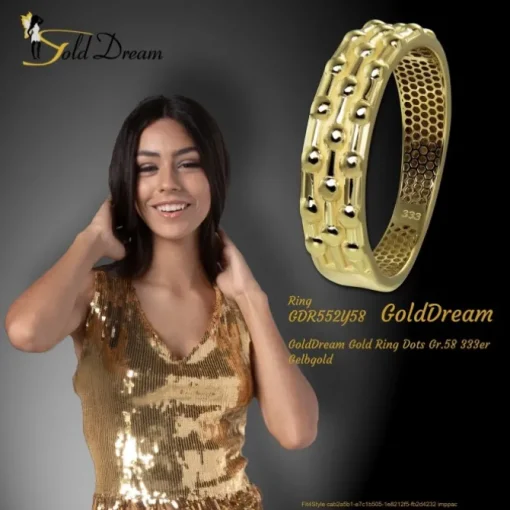 GoldDream Gold Ring Dots Gr.58 333er Gelbgold GDR552Y58