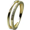 GoldDream Gold Ring Double Gr.56 Zirkonia weiß 333er Gelbgold GDR537Y56