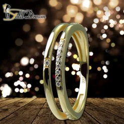 GoldDream Gold Ring Double Gr.56 Zirkonia weiß 333er Gelbgold GDR537Y56