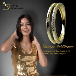 GoldDream Gold Ring Double Gr.56 Zirkonia weiß 333er Gelbgold GDR537Y56