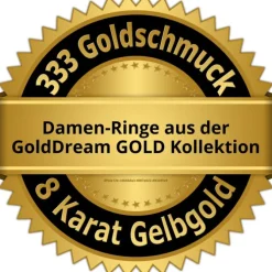 GoldDream Gold Ring Double Gr.56 Zirkonia weiß 333er Gelbgold GDR537Y56
