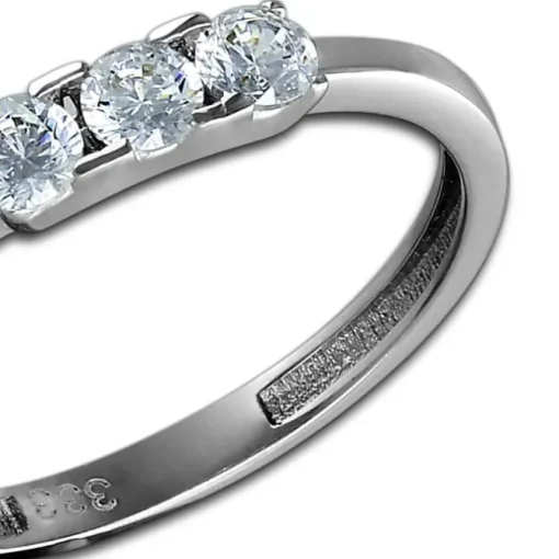 GoldDream Gold Ring 3er Zirkonia weiß Gr.54 333er Weißgold GDR511J54