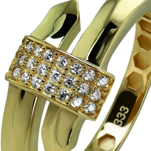 GoldDream Gold Ring Glamour Gr.60 Zirkonia weiß 333er Gelbgold GDR546Y60