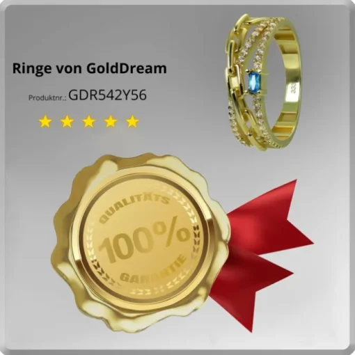 GoldDream Gold Ring Glamour Gr.56 Zirkonia weiß 333er Gelbgold GDR542Y56