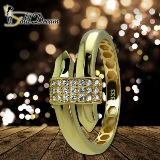 GoldDream Gold Ring Glamour Gr.60 Zirkonia weiß 333er Gelbgold GDR546Y60