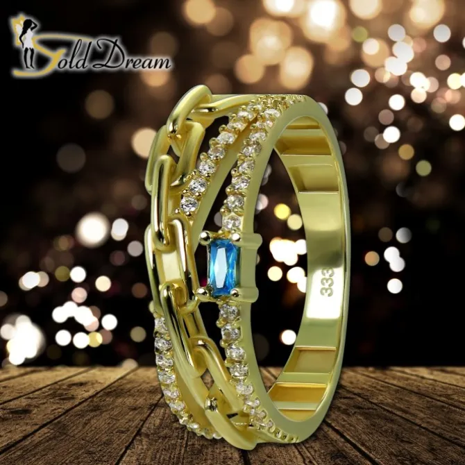 GoldDream Gold Ring Glamour Gr.54 Zirkonia weiß 333er Gelbgold GDR542Y54