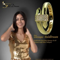 GoldDream Gold Ring Glamour Gr.60 Zirkonia weiß 333er Gelbgold GDR546Y60