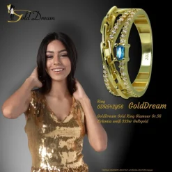 GoldDream Gold Ring Glamour Gr.56 Zirkonia weiß 333er Gelbgold GDR542Y56