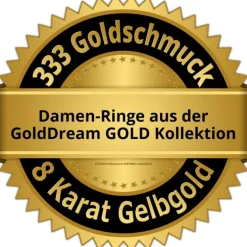 GoldDream Gold Ring Glamour Gr.60 Zirkonia weiß 333er Gelbgold GDR542Y60