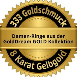 GoldDream Gold Ring Glamour Gr.54 Zirkonia weiß 333er Gelbgold GDR542Y54