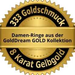 GoldDream Gold Ring Glamour Gr.56 Zirkonia weiß 333er Gelbgold GDR542Y56