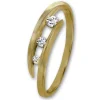 GoldDream Gold Ring Gr.58 3er Zirkonia weiß 333er Gelbgold GDR529Y58