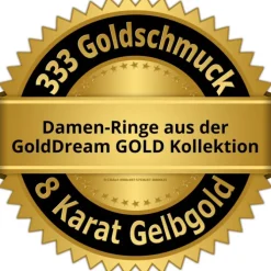 GoldDream Gold Ring Gr.60 3er Zirkonia weiß 333er Gelbgold GDR529Y60