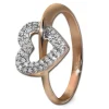 GoldDream Gold Ring Gr.54 Herz Zirkonia 333er Rosegold GDR521E54