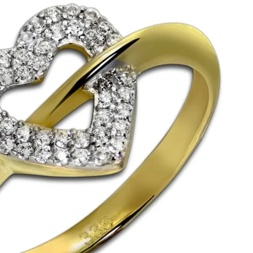 GoldDream Gold Ring Gr.54 Herz Zirkonia 333er Gelbgold GDR521Y54