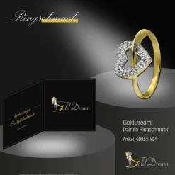 GoldDream Gold Ring Gr.54 Herz Zirkonia 333er Gelbgold GDR521Y54