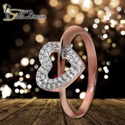 GoldDream Gold Ring Gr.54 Herz Zirkonia 333er Rosegold GDR521E54
