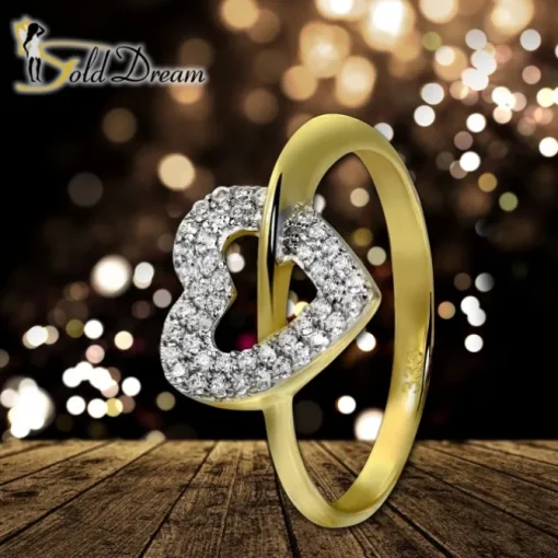GoldDream Gold Ring Gr.54 Herz Zirkonia 333er Gelbgold GDR521Y54