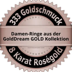 GoldDream Gold Ring Gr.56 Herz Zirkonia 333er Rosegold GDR521E56