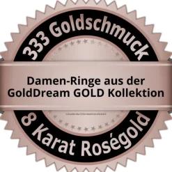 GoldDream Gold Ring Gr.58 Herz Zirkonia 333er Rosegold GDR521E58