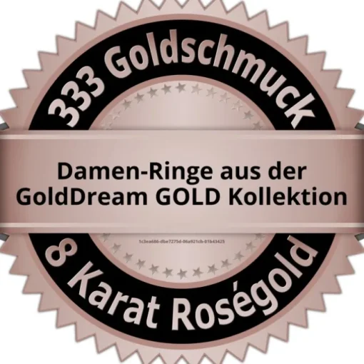 GoldDream Gold Ring Gr.58 Herz Zirkonia 333er Rosegold GDR521E58