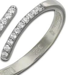 GoldDream Gold Ring Gr.58 Line Zirkonia weiß 333er Weißgold GDR524J58