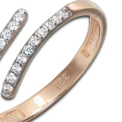 GoldDream Gold Ring Gr.60 Line Zirkonia weiß 333er Roségold GDR524E60