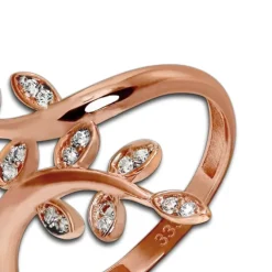 GoldDream Gold Ring Gr.54 Ranke Zirkonia 333er Rosegold GDR515E54