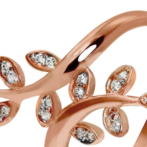 GoldDream Gold Ring Gr.60 Ranke Zirkonia 333er Rosegold GDR515E60