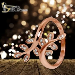 GoldDream Gold Ring Gr.58 Ranke Zirkonia 333er Rosegold GDR515E58