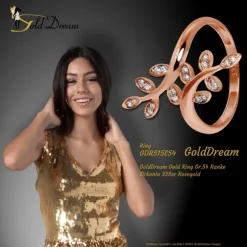 GoldDream Gold Ring Gr.54 Ranke Zirkonia 333er Rosegold GDR515E54